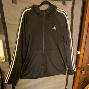 Black Women’s XL zip up hooded sweatshirt